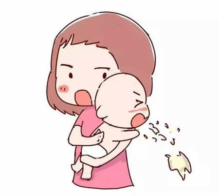 吐奶和溢奶的区别图解
