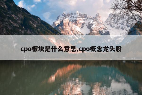 cpoʲô˼,cpoͷ